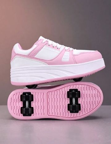 Adidasi cu role Shein Kids, roz