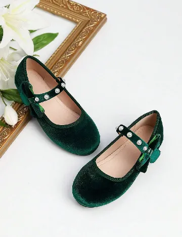 Pantofi Shein Kids, verde