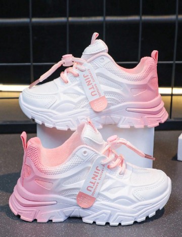 Adidasi Shein Kids, alb/roz