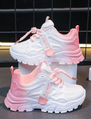 Adidasi Shein Kids, alb/roz