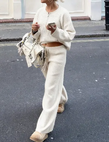 Pantaloni SHEIN, alb