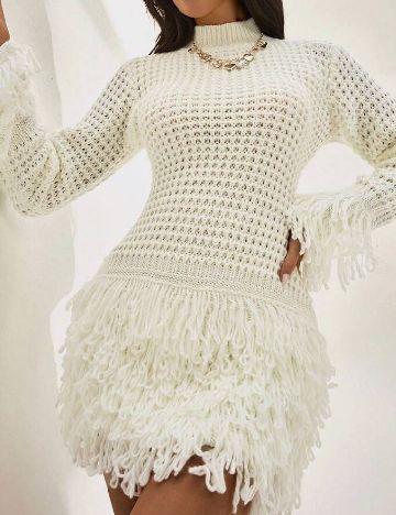 Rochie scurta SHEIN, ecru