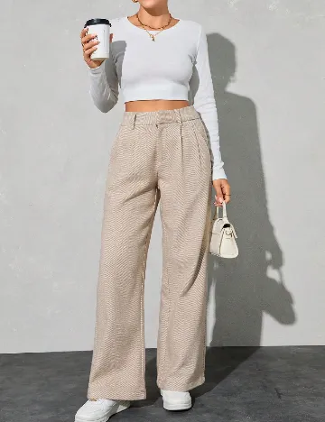 Pantaloni SHEIN, maro deschis