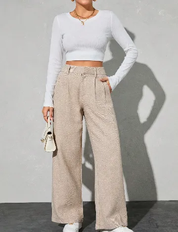 Pantaloni SHEIN, maro deschis