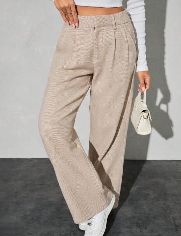 Pantaloni SHEIN, maro deschis