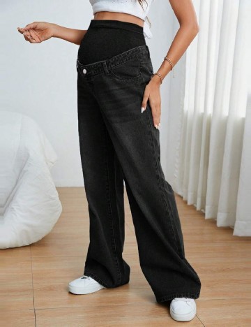 Blugi SHEIN Maternity, negru