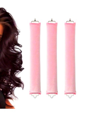 Set ondulatoare fără caldura 3 bucati SHEIN, roz