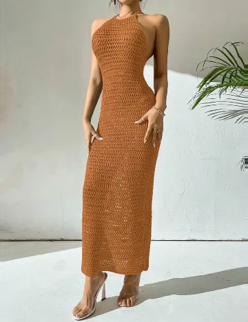 Rochie de plaja SHEIN, maro