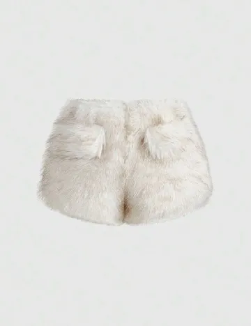 Pantaloni scurti Romwe, ecru