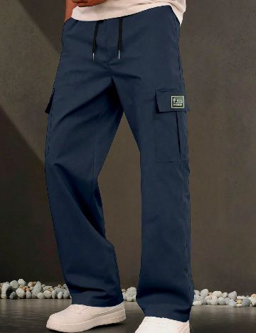 Pantaloni SHEIN, bleumarin