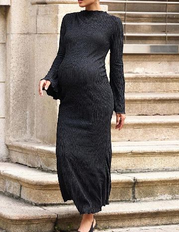 Rochie lunga SHEIN Maternity, negru