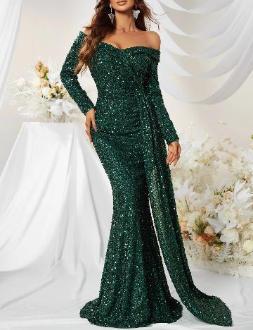 Rochie lunga Giffniseti, verde