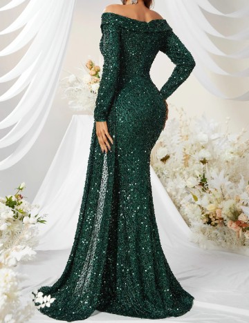 Rochie lunga Giffniseti, verde