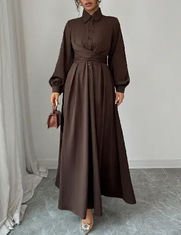 Rochie lunga SHEIN, maro inchis