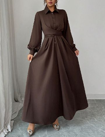 Rochie lunga SHEIN, maro inchis