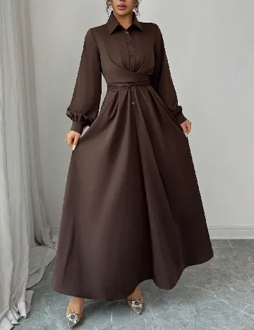 Rochie lunga SHEIN, maro inchis