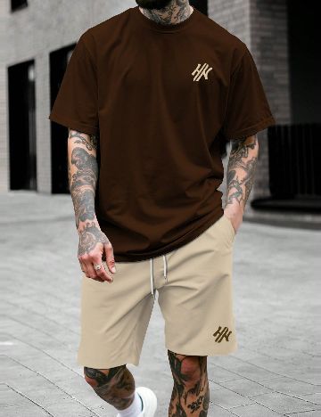 Compleu SHEIN, maro/crem