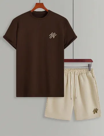 Compleu SHEIN, maro/crem