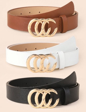 Set Curele 3 bucati SHEIN, mix culori