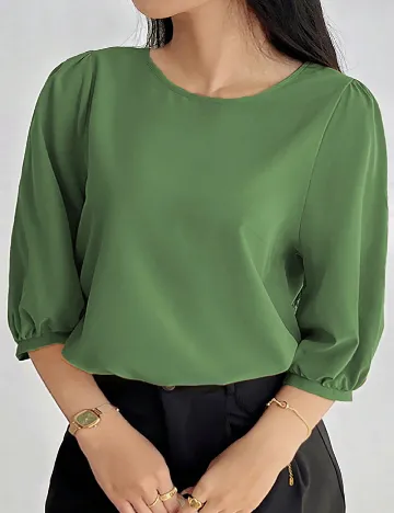 Bluza SHEIN CURVE, verde