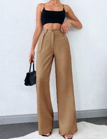 Pantaloni SHEIN, maro