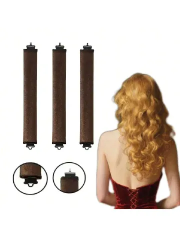 Set ondulatoare fără caldura 3 bucati SHEIN, maro