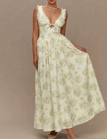 Rochie lunga SHEIN, crem