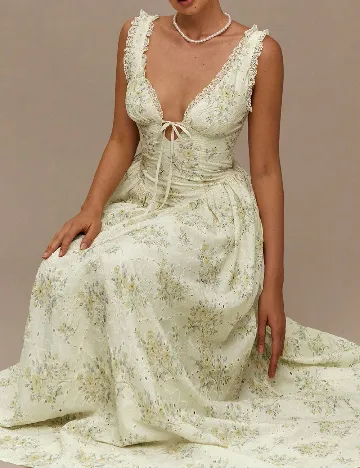 Rochie lunga SHEIN, crem