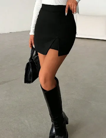 Fusta pantalon SHEIN, negru