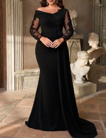 Rochie lunga SHEIN CURVE, negru