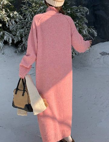 Rochie lunga Dazy, roz