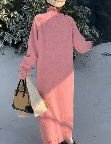 Rochie lunga Dazy, roz