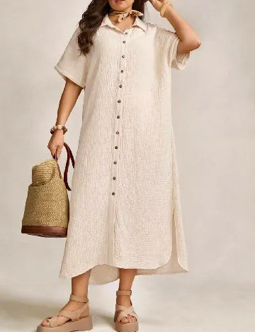 Rochie medie SHEIN CURVE, crem