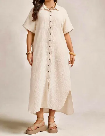 Rochie medie SHEIN CURVE, crem