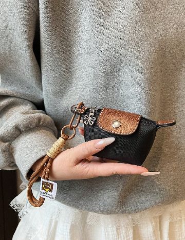 Mini Geanta SHEIN, negru/maro