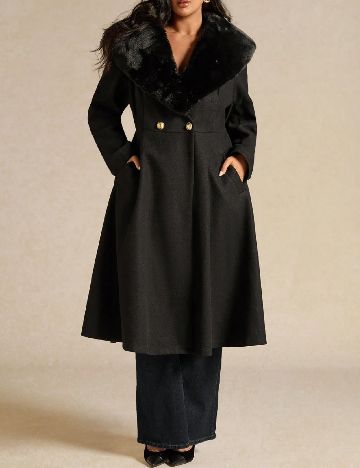 Palton SHEIN CURVE, negru