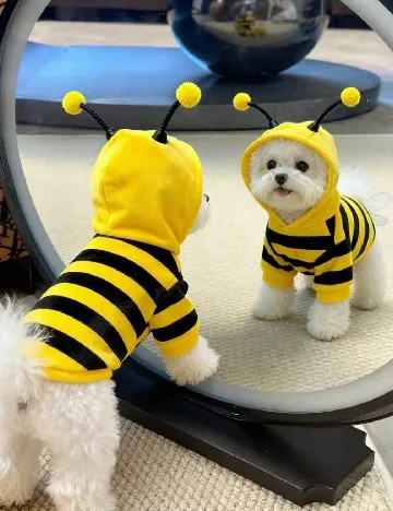 Haina pentru caini SHEIN, galben/negru