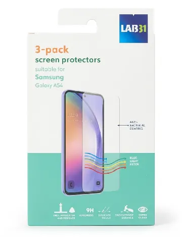 Set folie sticla Samsung Galaxy A54 3 bucati LAB 31, transparent