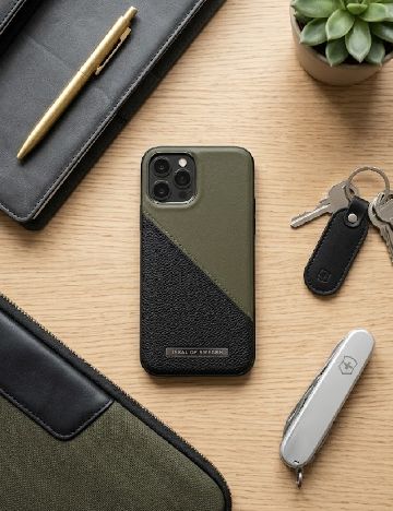 Husa Iphone 12 Pro Max IDEAL OF SWEDEN, verde/negru