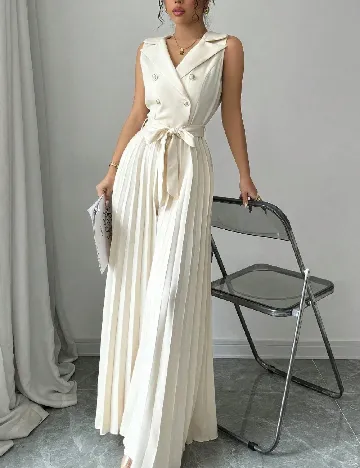 Salopeta SHEIN, ecru