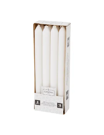 Set lumanari 8 bucati CANDRA, alb