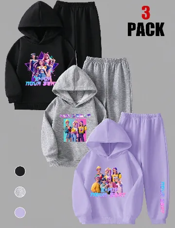 Set compleuri 3 bucati Shein Kids, mix culori