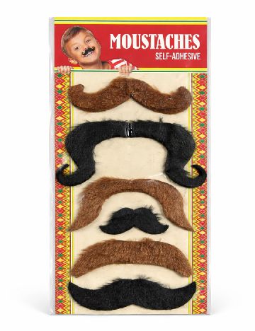 Mustati autocolante 6 bucati DLP Industry, negru/maro