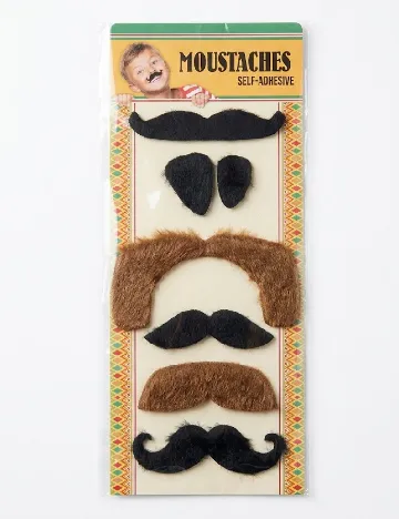 Mustati autocolante 6 bucati DLP Industry, negru/maro