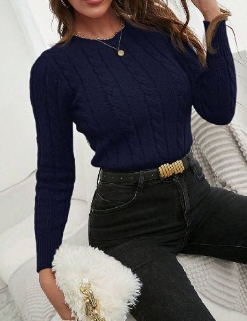 Pulover SHEIN, bleumarin