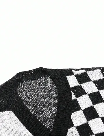 Cardigan SHEIN, alb/negru