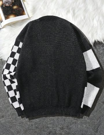 Cardigan SHEIN, alb/negru