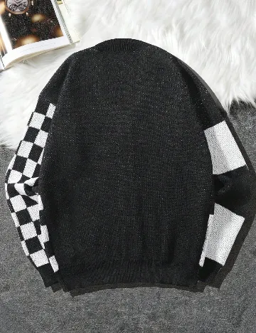 Cardigan SHEIN, alb/negru