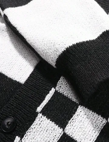 Cardigan SHEIN, alb/negru