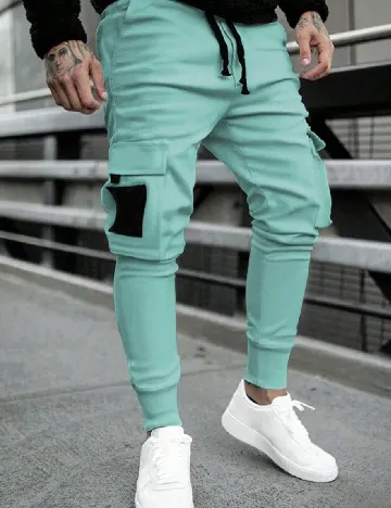 Pantaloni SHEIN, turcoaz